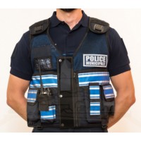 Gilet POLICE MUNICIPALE Bleu Marine Haute Visibilité THOR