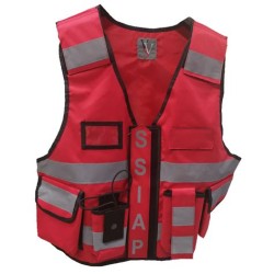 Gilet Rouge Haute Visibilité Personnalisable THOR