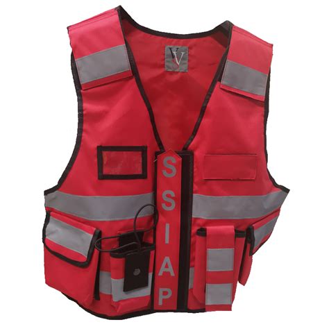 Gilet Rouge Haute Visibilité Personnalisable THOR
