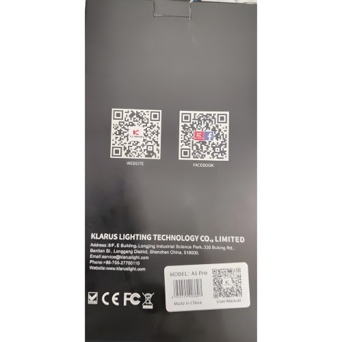 Lampe Tactique Klarus A1PRO 1300 Lumens Rechargeable