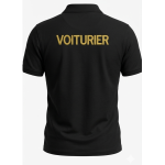 POLO NOIR VOITURIER BRODERIE OR