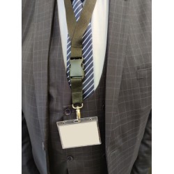 Porte badge tour de cou noir