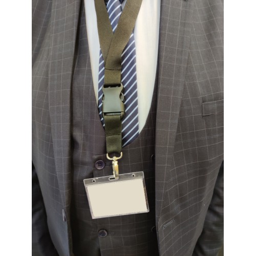 Porte badge tour de cou noir