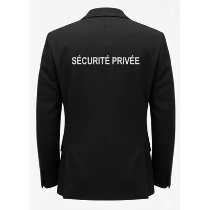 VESTE DE COSTUME NOIR SECURITE PRIVEE