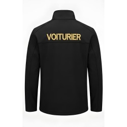 VESTE SOFTSHELL VOITURIERS BRODERIE OR