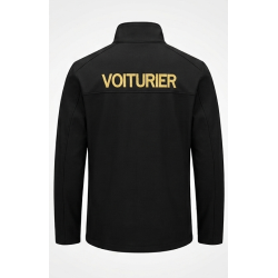 VESTE SOFTSHELL VOITURIERS BRODERIE OR