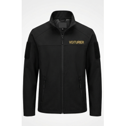 VESTE SOFTSHELL VOITURIERS BRODERIE OR