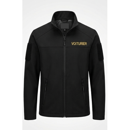 VESTE SOFTSHELL VOITURIERS BRODERIE OR