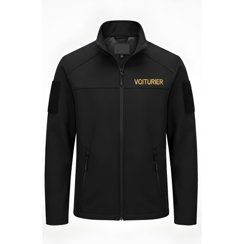 VESTE SOFTSHELL VOITURIERS BRODERIE OR