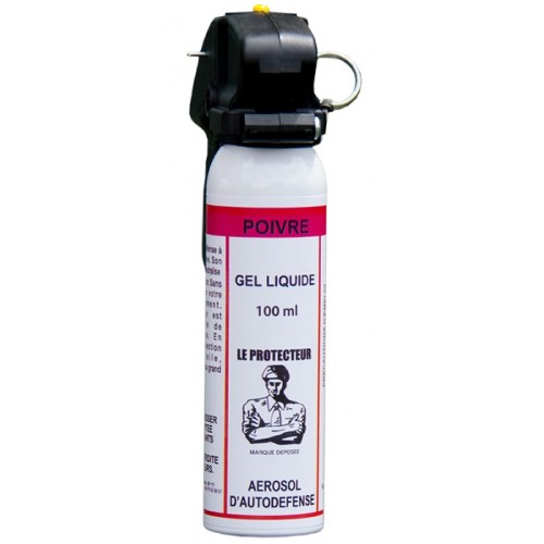 Aérosol lacrymogene gel liquide poivre 100ml extincteur Aérosol lacrymogene gel liquide poivre 100ml extincteur