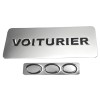 BADGE VOITURIER MAGNETIQUE ARGENTE + EPOXY