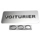 BADGE VOITURIER MAGNETIQUE ARGENTE + EPOXY