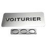BADGE VOITURIER MAGNETIQUE ARGENTE + EPOXY
