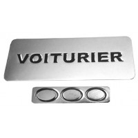 BADGE VOITURIER MAGNETIQUE ARGENTE + EPOXY