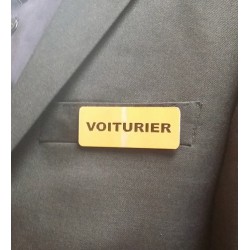 BADGE VOITURIER MAGNETIQUE DORE + EPOXY