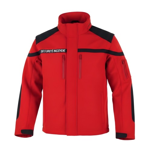 Blouson SOFTSHELL SSIAP Securite Incendie avec manches amovibles