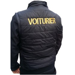BLOUSON VOITURIER MANCHES AMOVIBLES "BRODERIE OR"