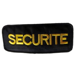 Brassard Noir Securite Broderie OR Velcro