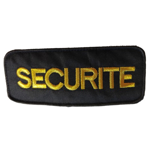 Brassard Noir Securite Broderie OR Velcro