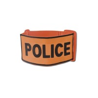 Brassard Police Orange Elastique Ajustable