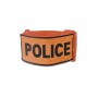 Brassard Police Orange Elastique Ajustable
