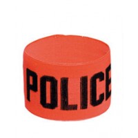 Brassard Police Orange Elastique