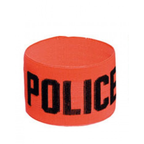 Brassard Police Orange Elastique