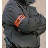 Brassard Police  Haute Visibilité Orange Velcro