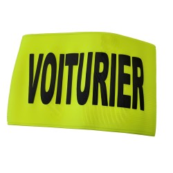 BRASSARD ELASTIQUE JAUNE SERIGRAPHIE VOITURIER