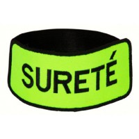 Brassard Jaune Velcro Surete