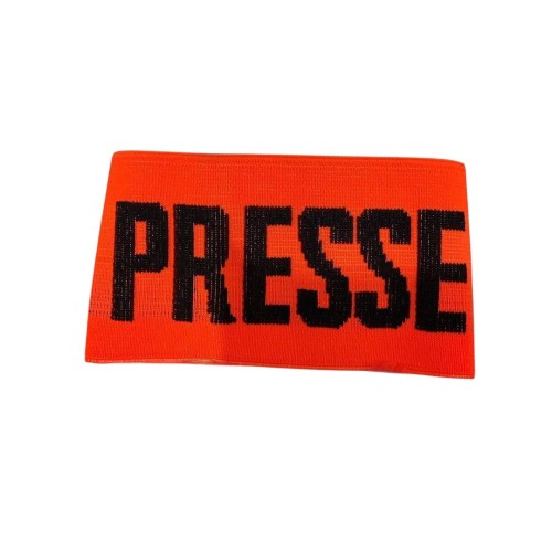 Brassard presse orange élastique
