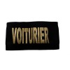 BRASSARD ELASTIQUE NOIR SERIGRAPHIE VOITURIER  OR
