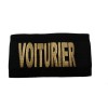 BRASSARD ELASTIQUE NOIR SERIGRAPHIE VOITURIER  OR
