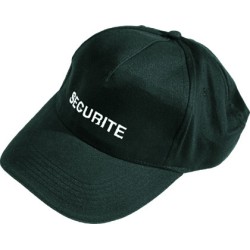 Casquette brodée Sécurité Noir ultra légère