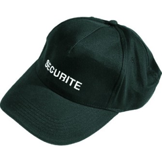 Casquette brodée Sécurité Noir ultra légère
