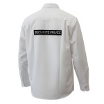 CHEMISE BLANCHE SECURITE PRIVEE avec velcro NUB