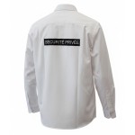 CHEMISE BLANCHE SECURITE PRIVEE avec velcro NUB