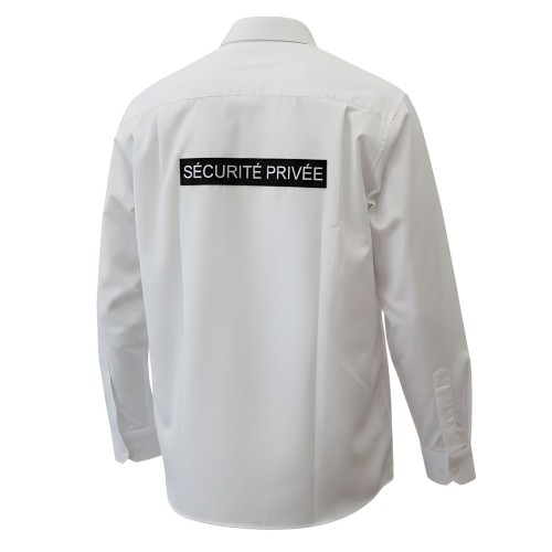 CHEMISE BLANCHE SECURITE PRIVEE avec velcro NUB