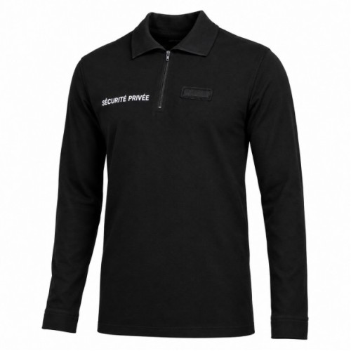 CHEMISE F1 NOIR SECURITE PRIVEE AVEC FENETRE NUB