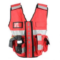 Gilet Rouge Haute Visibilité Personnalisable THOR