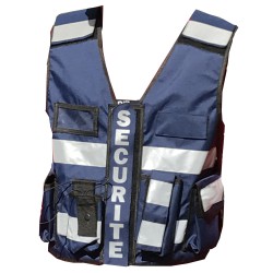 Gilet Bleu Marine Haute Visibilité Personnalisable THOR