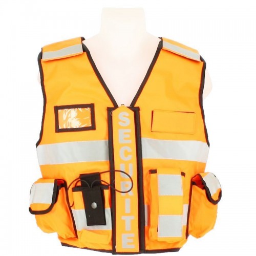 Gilet de sécurité orange personnalisable