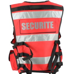 Gilet Rouge Haute Visibilité Personnalisable THOR