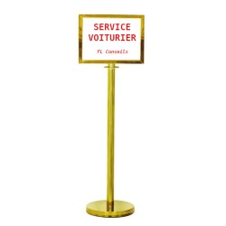 Panneau d'affichage type Voiturier  Format A3 Laiton