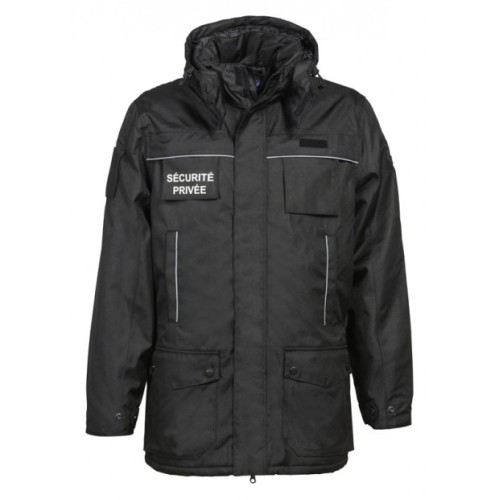 PARKA NOIRE SÉCURITÉ PRIVÉE