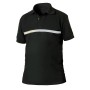 POLO SECURITE NOIR BANDE GRISE BRODERIE SECURITE OR