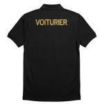 POLO NOIR VOITURIER BRODERIE OR