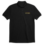 POLO NOIR VOITURIER BRODERIE OR