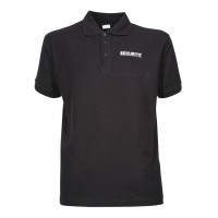 POLO SECURITE NOIR BRODERIE SECURITE BLANC