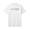 POLO BLANC VOITURIER BRODERIE OR